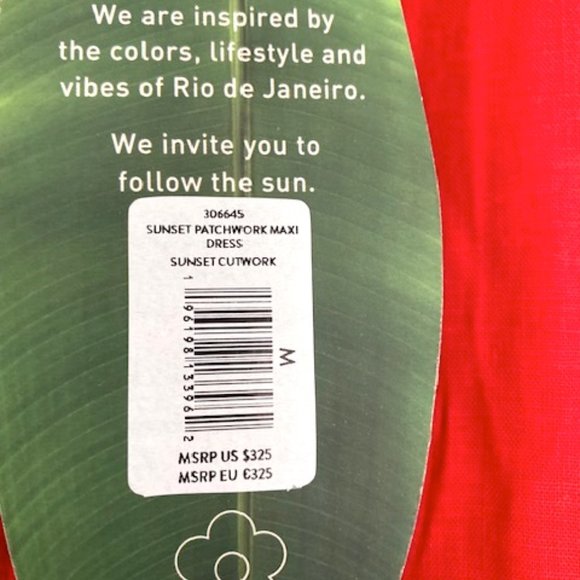 FARM Rio Sunset Patchwork Maxi Dress Tropical Dopamine - Picture 12 of 16